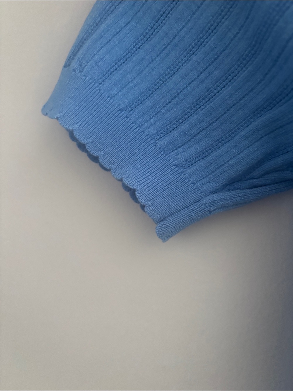 Free Assembly Sky Blue Ribbed V-Neck Button Cardigan - Picture 3 of 4